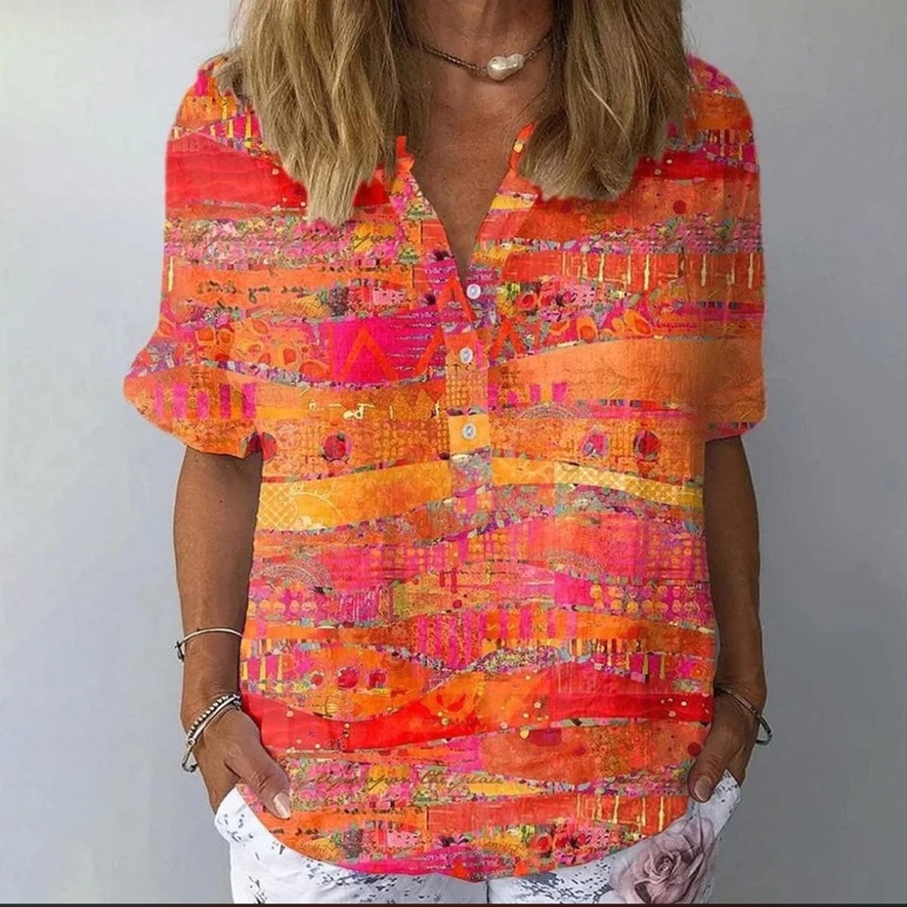 Vibrant Orange Women's Top